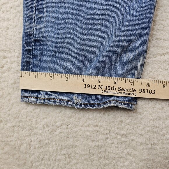 Vtg Levi's 501 Jeans Men's 32x32 Light Wash Button Fly Copper Rivets Batwing 90s - Picture 13 of 16